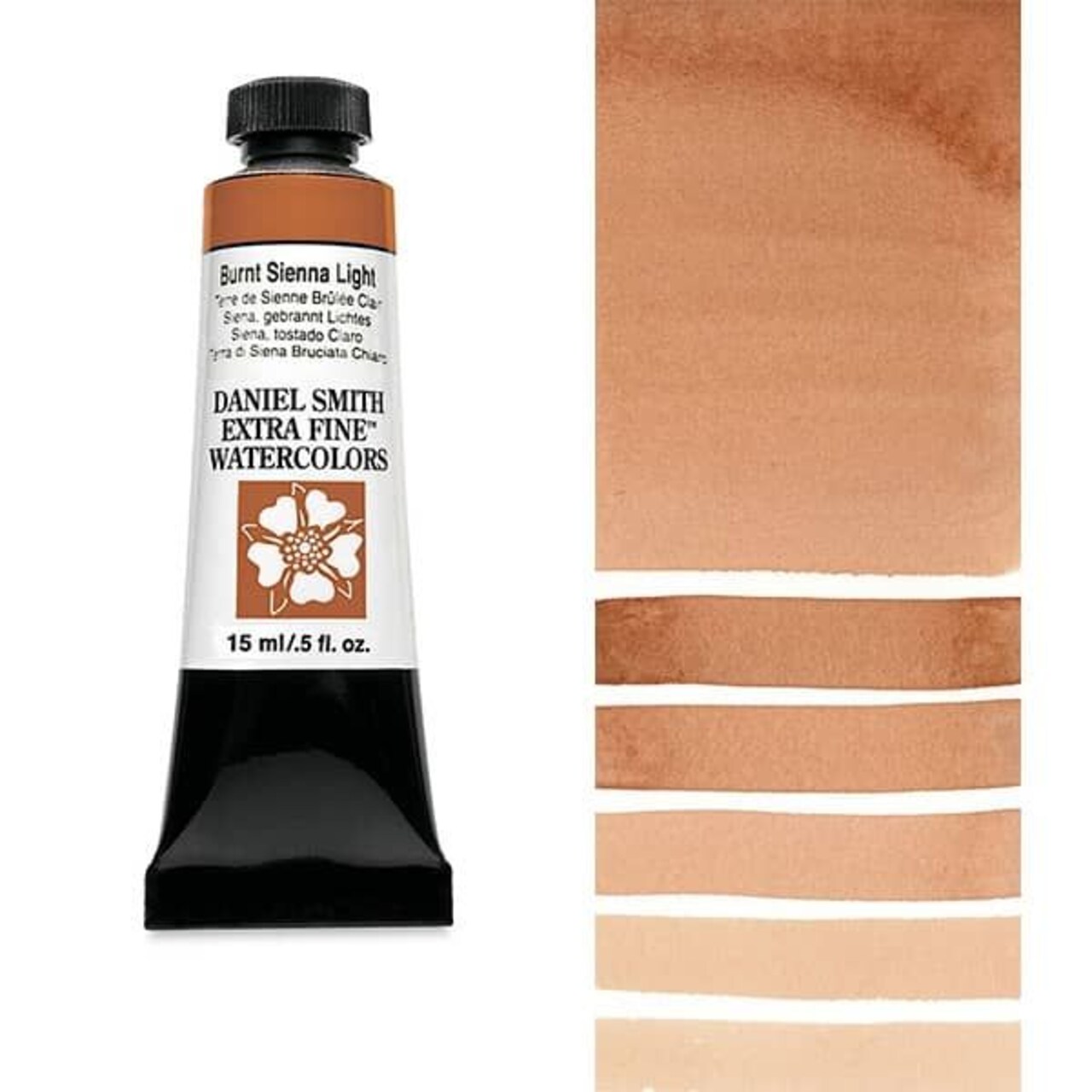 Daniel Smith Extra Fine Watercolors - Burnt Sienna Light, 5 ml Tube